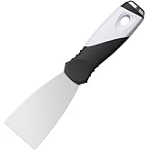 Mister Rui 2" Stainless Putty Knife &amp; Paint Scraper for Wood, Hammer End | 2-inch stainless putty knife and paint scraper with hammer end. for wood, paint removal, taping. Durable and rust-resistant