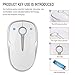 Wireless Gaming Mouse 2.4G Portable Mobile Optical Mice with USB Nano Receiver for Laptop,PC,Computer,Chromebook,Macbook,Notebook(White)
