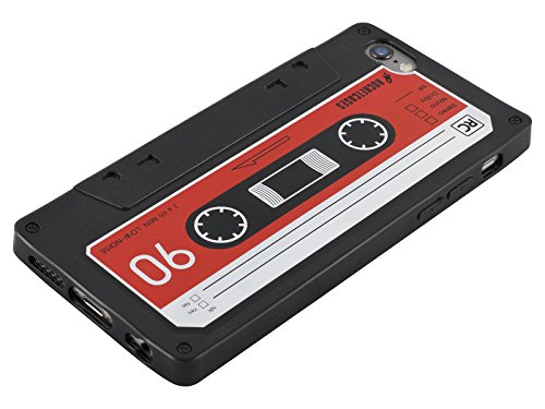 iPhone 6 Cassette Case by Rocketcases - Black Model - Cassette Case iPhone 6 - Superior fit - iPhone 6 & 6S Compatible - Retail Box Packaging