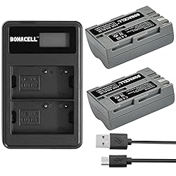Bonacell EN-EL3E Battery(2 Pack) 2000mAh and LCD