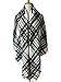 WINCAN Soft Warm Tartan Plaid Scarf Shawl Cape Blanket Scarves Fashion Wrap (white light-grey)