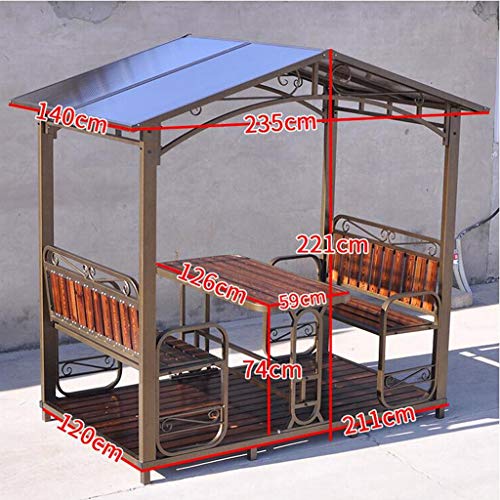 HLZY Gartenmöbel Pavillon Patio Gazebo Außen Canopy Gazebo Hinterhof Creations, Innenhof Pavillon for Patio-Garten-Pool… – Bild 7