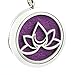 Essential Oil Lotus Flower Diffuser Necklace. Aromatherapy Fragrance Lotus Pendant with 12 Felt Perfume Pads. Stainless Steel Magnetic Locket Includes Bonus Design Gift Bag