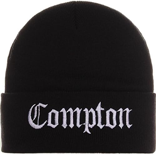 Black Compton Easy E NWA Long Cuffed Beanie
