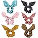 Hair Scrunchies with Bow - 6 Pack Elegant Cute Bow Scrunchies for Hair Elasitc Ponytail Holder