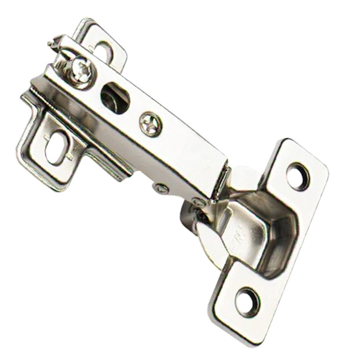 Merriway BH01764 (2 Pcs) Slide-On Kitchen Cabinet Wardrobe Hinges, Cruciform Plate Zinc Plated, Full Overlay 35mm 95 Degree - Pack of 2 Pieces
