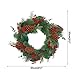 MAOYUE Christmas Wreath with LED Lights 21 Inches Red Berry Wreath Garland Pre-Lit Holiday Decorations Wreath for Christmas Indoor Outdoor Decorations