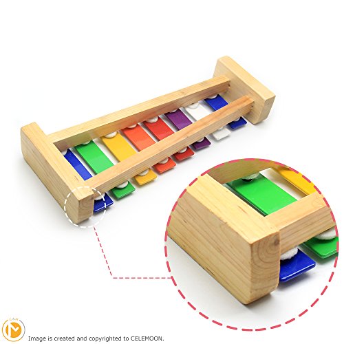 2 CELEMOON+Xylophone+Glockenspiel+Multi+Colored+Child+Safe