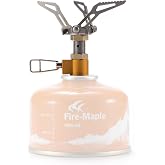 Fire-Maple FMS-300T Portable Camping Stove Ultra Light Titanium Gas Stove | ISPO Design Award Gold Winner, 2600W High Efficiency, Titanium Build at Just 48.5g, Folds Tiny