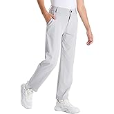 DEVOROPA Youth Boys Golf Pants Stretch Flat Front Dress Athletic Casual Pants School Uniform Chino Twill Pants Pockets