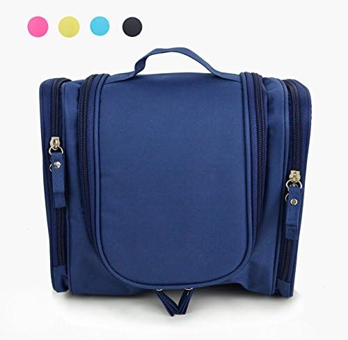 Hanging Toiletry Bag Multifunction Cosmetic Bag for Women Girls Portable Travel Waterproof Cosmetic Make up Bag case for Women Men with Sturdy Hook Heavy Duty (Navy)