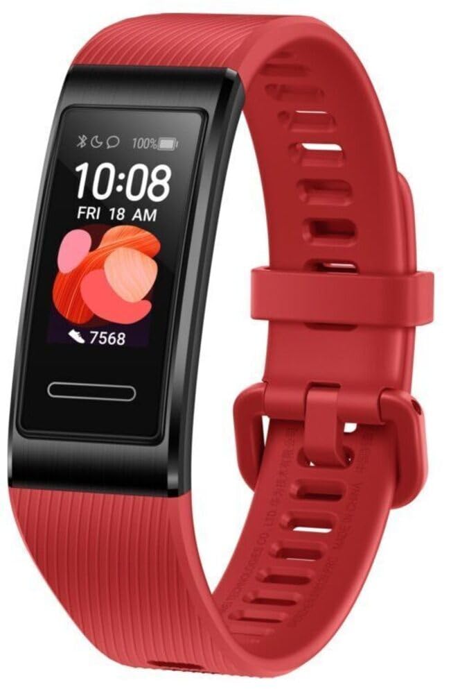 Huawei Band 4 pro advanced fitness tracker with heart rate, 0.95 Inch Amoled screen, built-in GPS, up to 11 sports mode including professional sports guidance