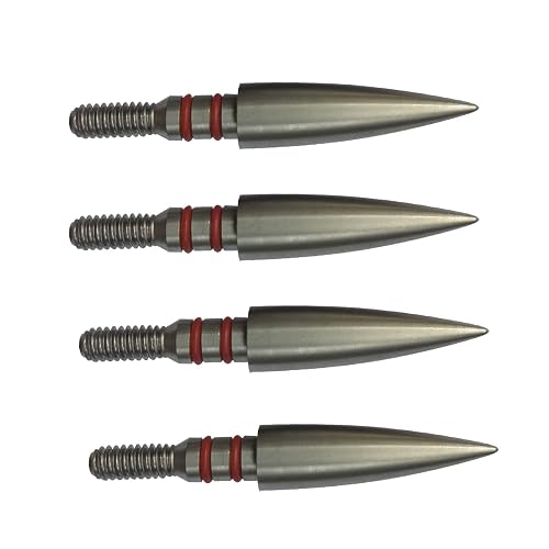 Archery Field Points Arrowheads - 100/125/150/200/300 Grains, Stainless Steel, Screw-In, 12 Pack (Choose Size)