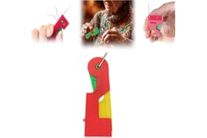 BUSYLIVE Automatic Needle Threader, 2025 Upgraded Sewing Machine Needle Threader for Hand Sewing, Automatic Needle Threading Device Small Needle Eye Threader Tool for DIY Embroidery Cross Stitch Craft (1 PCS)