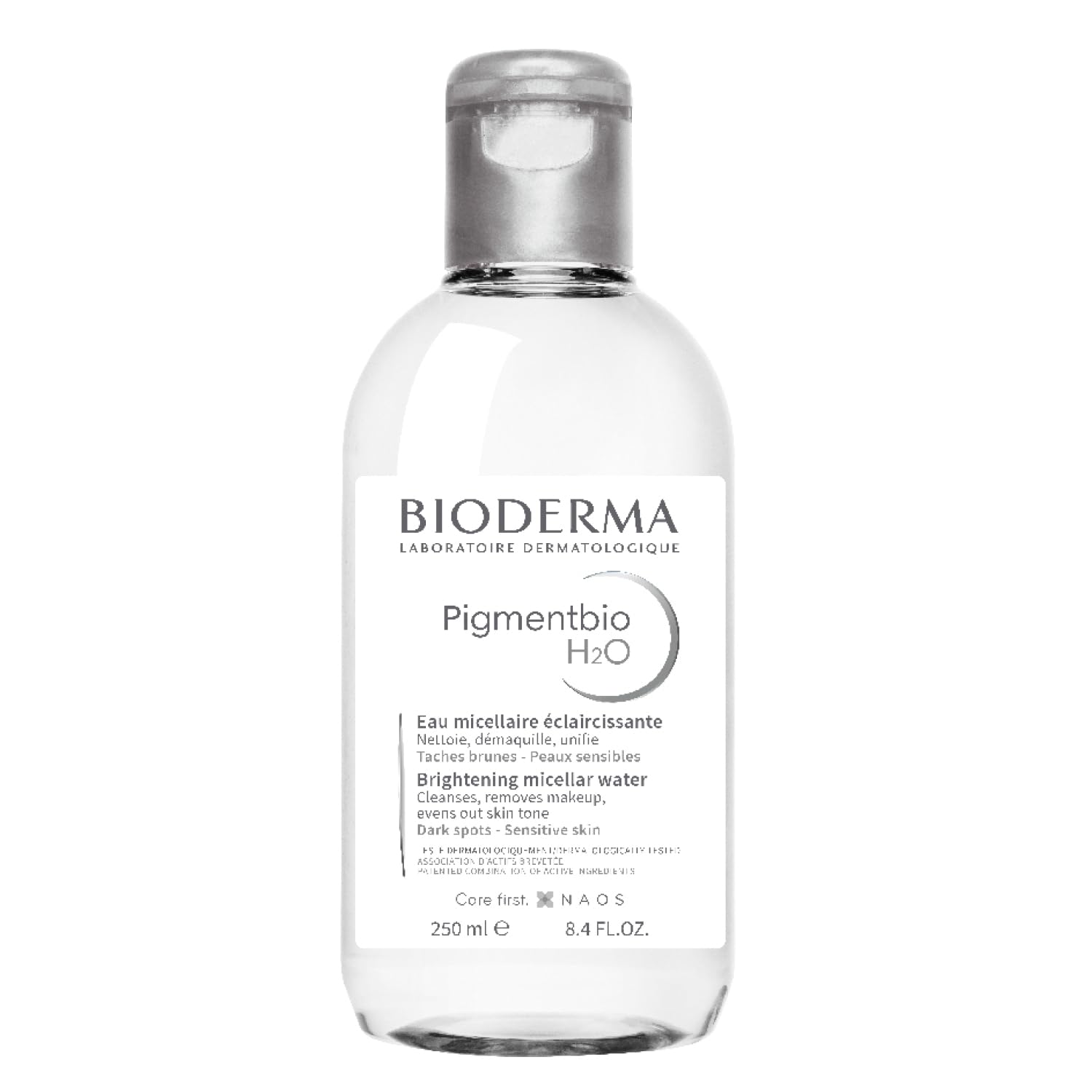 Bioderma Pigmentbio H2O Micellar Water - Anti-Dark Spot Brightening Cleanser Formulated for Skin with Hyperpigmentation, Gentle Make Up Remover, 250ml