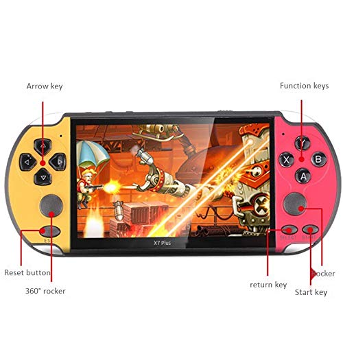 Womdee Handheld Game Console with Built in 200 Games,5inch Double Joystick Classic Arcade Retro Game Player Support Download Games,8GB Portable Video Games Player for Kids Birthday Gifts Presents - Thumbnail 4