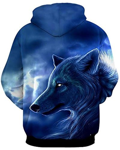 Wolf Hoodie 3d Ice Fire Wolf Hoodies 3D Men Women Hooded Pullover