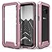 ZIZO ION Series for Samsung Galaxy S8 Case Military Grade Drop Tested with Tempered Glass Screen Protector Rose Gold Clear