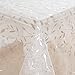 Deconovo Tree Skirt Sparkling DIY Sheer Organza Fabric Shiny for Festival Wedding Birthday Party Decorations and Tablecloth, 59W x 118L, White Silver Willow