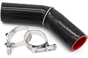 TuoLauthon 45 Degree 4-Ply Elbow Coupler Silicone Hose 2 Inch(51mm) with T-Bolt Clamps for Turbo Intake Intercooler Pipe Leng