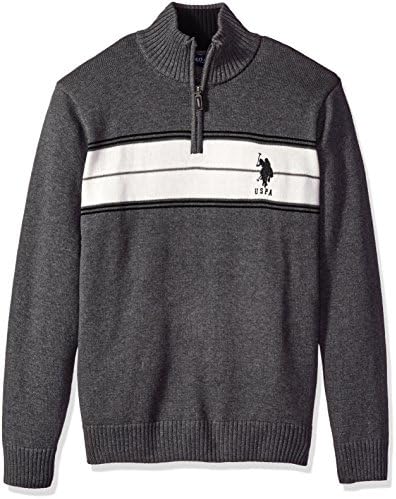 U.S. Polo Assn. Men's Chest Stripe 1/4 Zip Sweater