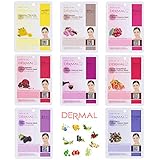 Dermal Collagen Essence Full Face Facial Mask Sheet 8 Combo Pack (Set-D)