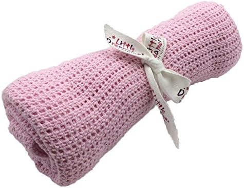 DANGTOP Cotton Blanket with Various Color-Knitted Super Soft Warm Blanket for Baby & Toddler by DANGTOP(30"x39",Pink).