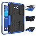 Mama Mouth Shockproof Heavy Duty Combo Hybrid Rugged Dual Layer Grip Cover with Kickstand for Samsung Galaxy Tab 3 Lite/Tab E 7.0 T110 T111 T113 T115 T116(with 4 in 1 Packaged),Blue