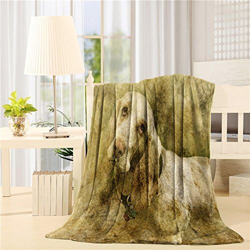 Art Illustration Cute Dog Animal Print Blanket Soft And Warm Perfect For Sofa Bed Couch