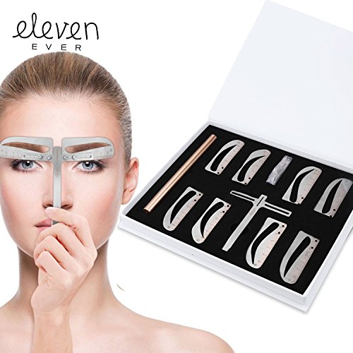 ELEVEN EVER Eyebrow Stencil Ruler kit -Includes 4 Group Eyebrow stencils and an Eyebrow Pencil Permanent Makeup Tools ELEVEN EVER Eyebrow Stencil Ruler kit -Includes 4 Group Eyebrow stencils and an Eyebrow Pencil Permanent Makeup Tools