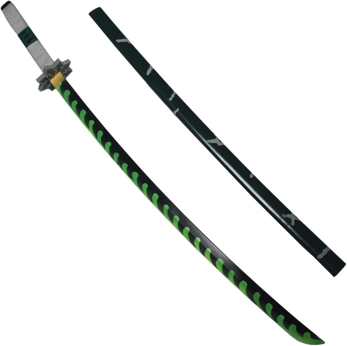 Demon Slayer Kimetsu No Yaiba Shinazugawa Sanemi Sword Scabbard Cosplay Prop PVC Handmade 41''
