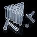 Shappy Floral Water Tube Flower Nutrient Tubes Clear for Floral Arrangements, Pack of 25 (2-7/ 8 Inches)