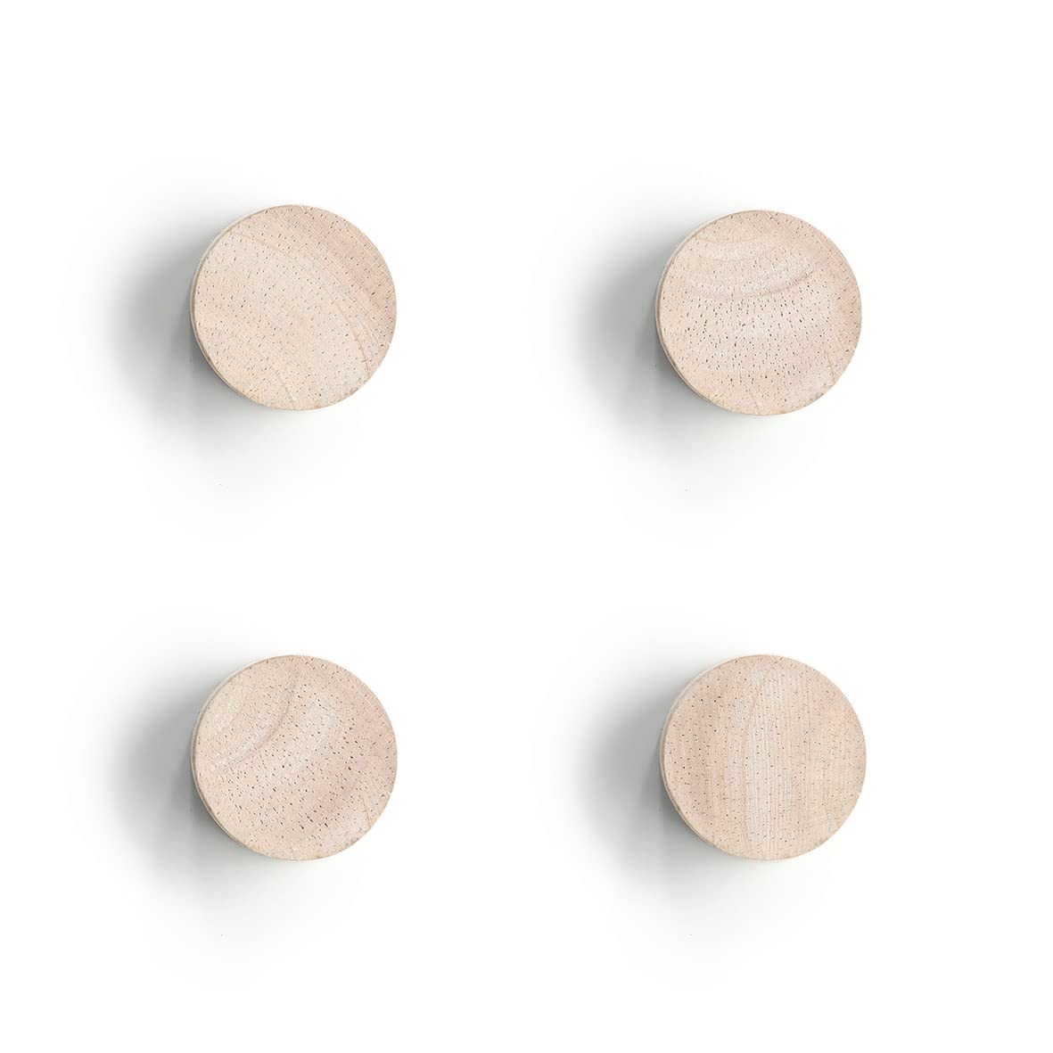 Zeller 11244 Wooden Magnet Set 4-Piece Diameter Approx. 2.2 x 1.5 cm
