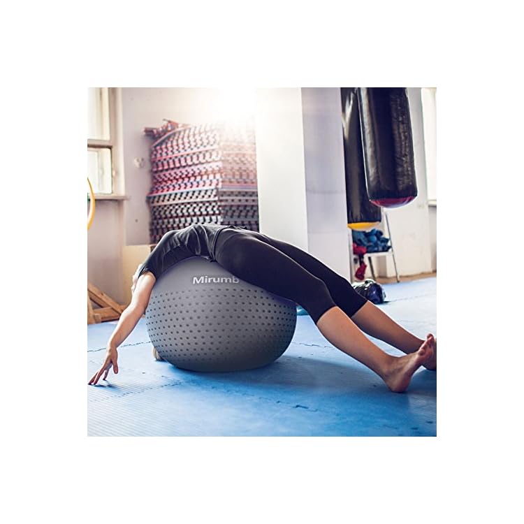 Mirumb Palla Pilates, Fitness Palla con Pompa Pilates Ball AntiScoppio