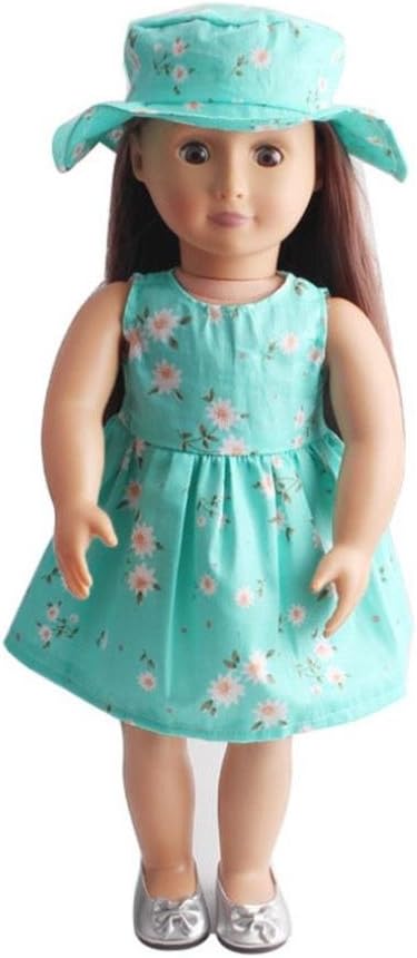 Sunward Baby Boys American Doll Clothes Wardrobe Makeover Dress and Hat (Fit for 18 Inch Dolls)