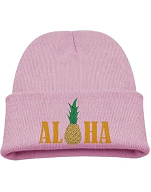 Cute Pineapple Aloha Kid's Hats Winter Funny Soft Knit Beanie Cap, Unisex