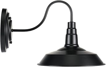 Lightess Black Wall Sconces Lighting Gooseneck Industrial Barn