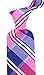 Buffalo Plaid for Men - Woven Necktie - Blue and Pink