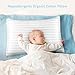 Babebay Toddler Pillow with Pillowcase,2 Pack 13 x 18 Inches Toddler Bedding Small Pillow with Soft Organic Cotton Cover for Unisex Kids Sleeping