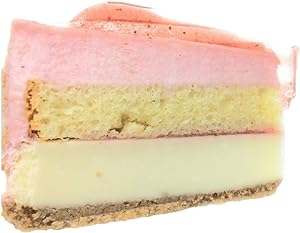 QUEEN CITY PASTRY Strawberry Shortcake Cheesecake Slice