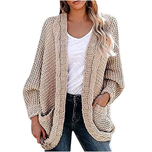 Women's Sweaters Long Sleeve Open Front Cardigan Sweaters Chunky