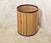 Ginsey Bamboo Waste Basket with Dark Brown Trim