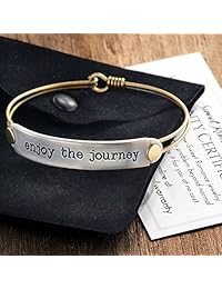 Pulseras motivadoras con colgante y frases inspiradoras, con mensaje, de joyería