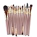 BEAUTYVAN Brush, 15 pcs Eye Shadow Eyebrow Lip Brush Makeup Brushes Tool (Gold)
