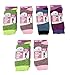 6 Pair Women's Ladies Warm Thermal Socks with Heat Trap Technology Assorted Beautiful Colors, USA Size 9-11