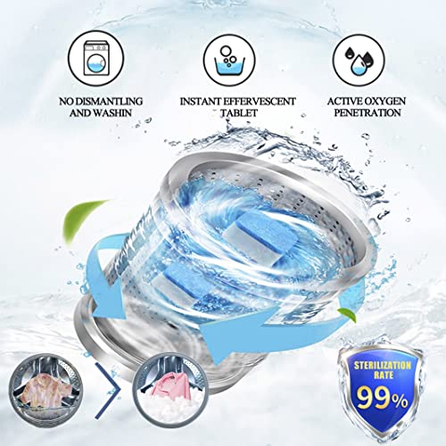 YOUGG Washing Machine Cleaner Tablets（6 Pack,Fresh Solid Washer Deep