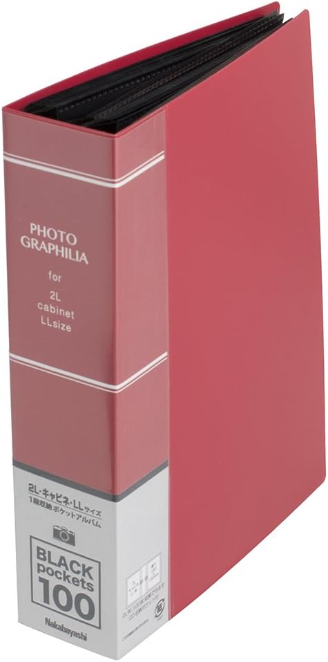 ナカバヤシ アルバム フォトグラフィリア 2l判 100枚 1段 レッド 文房具 オフィス用品 文房具 オフィス用品 Amazon