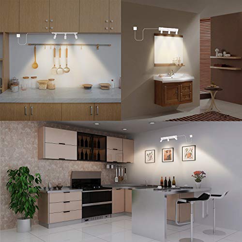 HONWELL Track Lighting LED Spotlights with 3 Rotatable Lights Heads