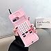 iPhone SE 2020 Case, iPhone 8 Case, iPhone 7 Case, iPhone 6S Case, iPhone 6 Case, Cute Retro Classic Cellular Phone Kids Girls Soft Silicone 3D Stand Rubber Cover for iPhone SE 2020 6 6S 7 8 (Hotpink)