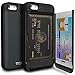 TORU CX PRO Compatible with iPhone 5/iPhone 5S/iPhone SE Case - Protective Dual Layer Wallet with Hidden Card Holder + ID Card Slot Hard Cover & Mirror - Metal Slate
